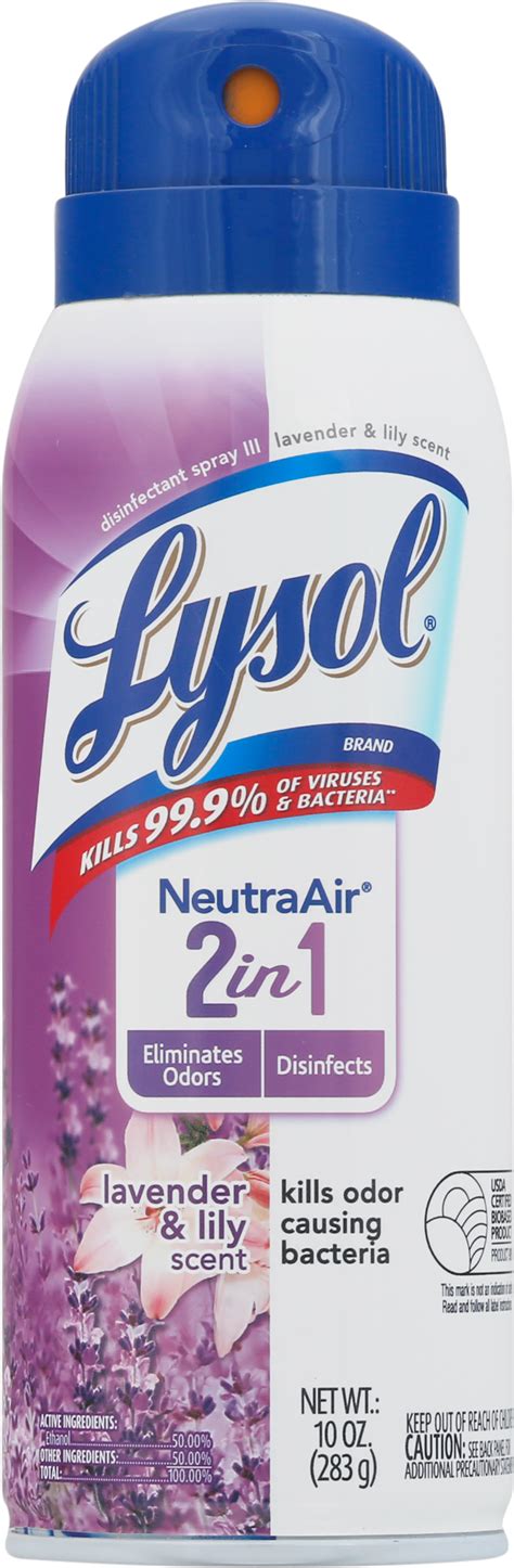 Lysol Disinfectant Spray Neutra Air Lavender Lily 10 oz - Walmart.com