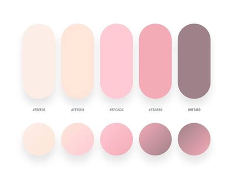 the different shades of pinks and neutrals are shown in this graphic design guide