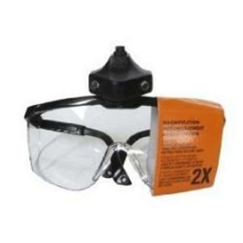 Lighted Safety Glasses, 2X Magnification | Mayhew Tools | 45050