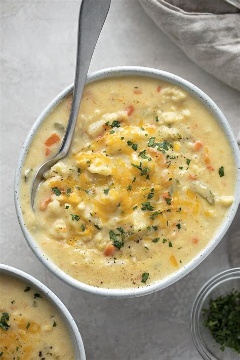 Cheesy Cauliflower Soup 1 - Life Made Simple