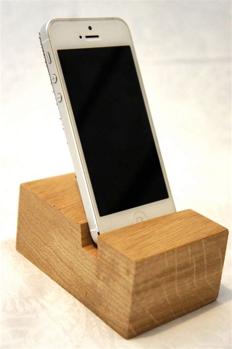 Items similar to Solid Oak Wooden iPhone & iPad Mini Stand on Etsy