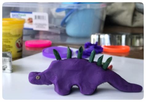 Playdough Dinosaurs -- Fun Family Activity for a Rainy Day