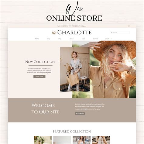 Wix Theme Online Store Website Template Ecommerce Small - Etsy