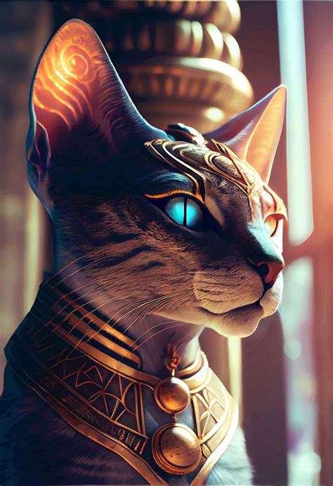 Bastet Goddess, Egyptian Cat Goddess, Egyptian Cats, Egyptian Mythology, Mythology Art, Ancient ...