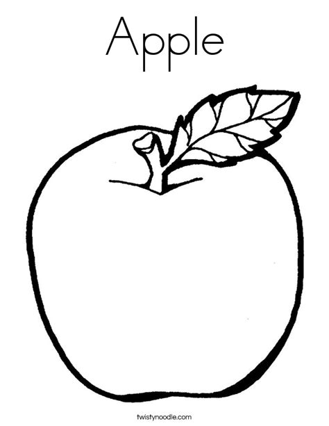 Amazing A For Apple Coloring Page Colours Worksheets Kids