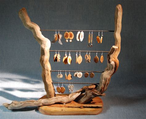 rustic jewelry display stand