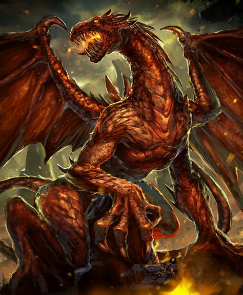 ArtStation - Elder Fire Dragon-Arcane Gladiator TCG