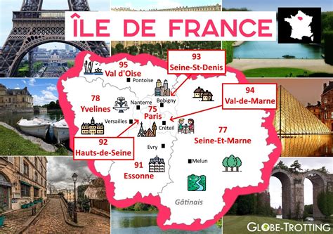 Carte touristique Région Ile-de-France | Ile de france, Les régions de ...