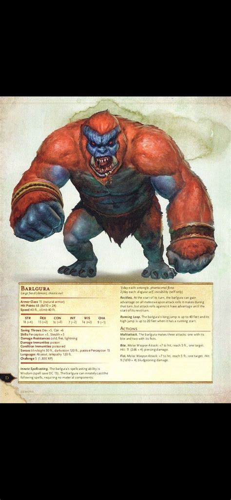 Giant Monster in Dungeons and Dragons Homebrew World