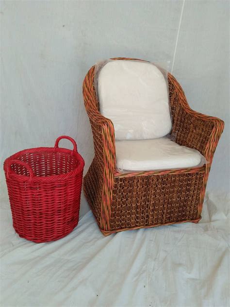 Chair rattan weaving motif banana. Rattan Chair, Wicker Baskets, Weaving, Banana, Home Decor ...