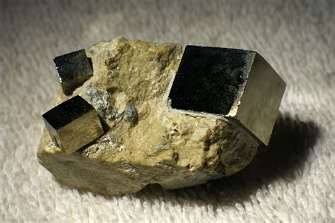 Pyrite cubes perfectly made by Mother Nature! "Iron pyrite crystals are ...