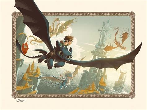 How to Train Your Dragon Art Print There Were Dragons 46 x 61 cm ...