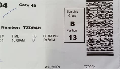 Southwest Boarding Pass