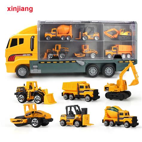 Aliexpress.com : Buy Big Truck & 6PCS Mini Alloy Diecast Car Model 1:64 Scale Toys Vehicles ...