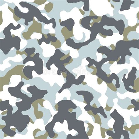 Winter Camouflage Seamless Pattern Stock Vector - Image: 53073518