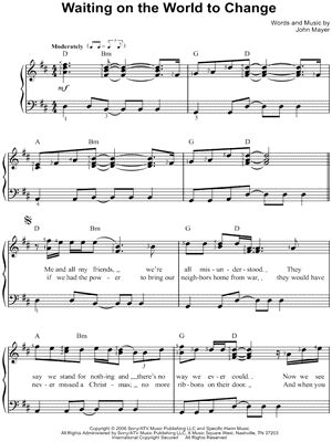 "Waiting on the World To Change" Sheet Music - 6 Arrangements Available ...