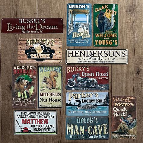 Rustic Metal Signs | Personalized signs, Metal signs, Vintage metal signs