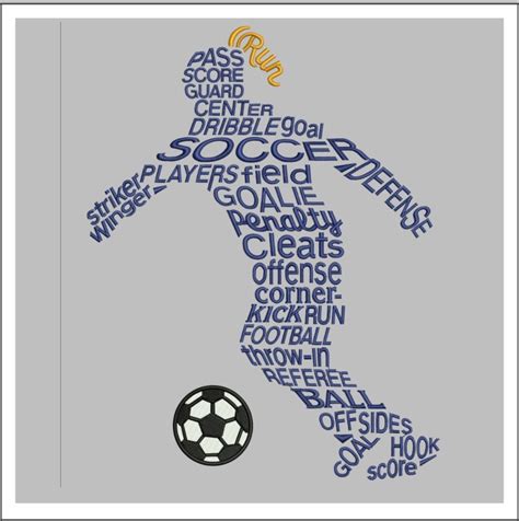 Soccer Word Art - 4 Sizes! - Products - SWAK Embroidery