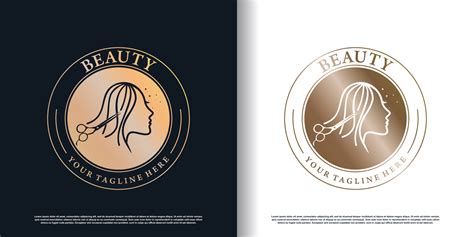 hair cut logo design vector for fashion with creative concept premium vector 19469520 Vector Art ...