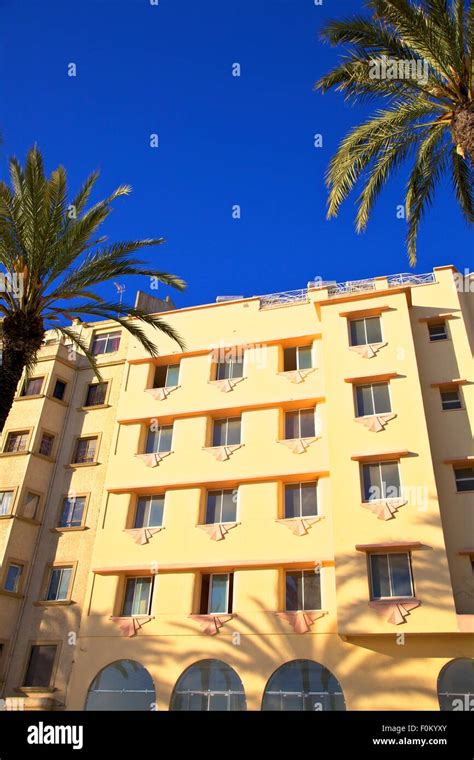 Art Deco Hotel on Avenue D'Espagne, Tangier, Morocco, North Africa Stock Photo - Alamy