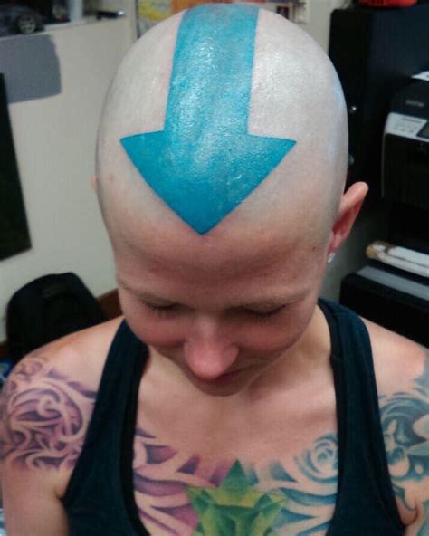 Avatar last airbender head tattoo | Head tattoos, Avatar tattoo, Girl tattoos