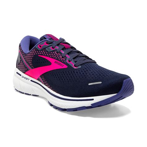 Brooks Ghost 14 Ladies Neutral Road Running Shoes Peacoat Pink white ...