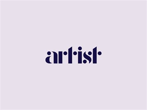 Artist typography logo by Moncef Arajdal on Dribbble