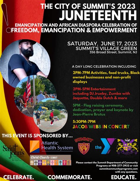 City of Summit NJ on Twitter: "The City of Summit Juneteenth event is this weekend on Saturday ...