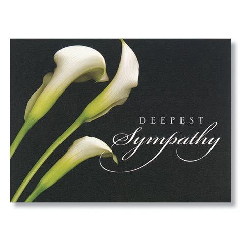 Calla Lilies Deepest Sympathy Card