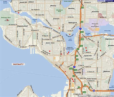 Seattle Parks Virtual Tours - Mapquest Seattle Map