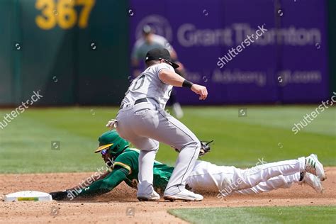 Oakland Athletics Starling Marte Bottom Steals Editorial Stock Photo ...