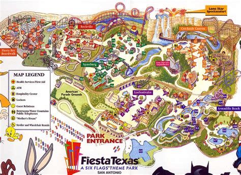 Six Flags Fiesta Texas Map and Brochure (1996 - 2023) | ThemeParkBrochures.net