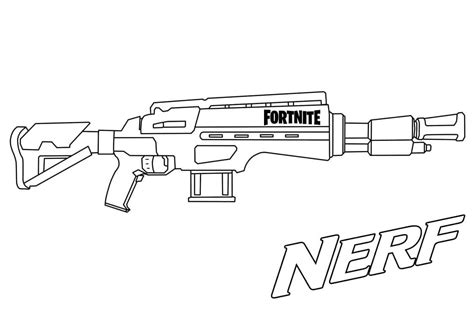 Nerf Gun Printable For Kids coloring page - Download, Print or Color Online for Free