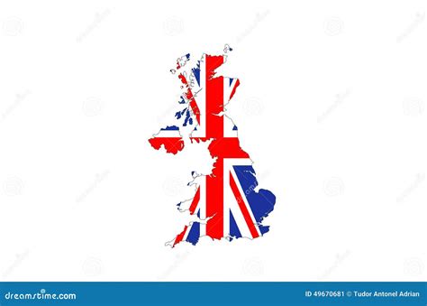 United Kingdom Flag Map Stock Photo - Image: 49670681