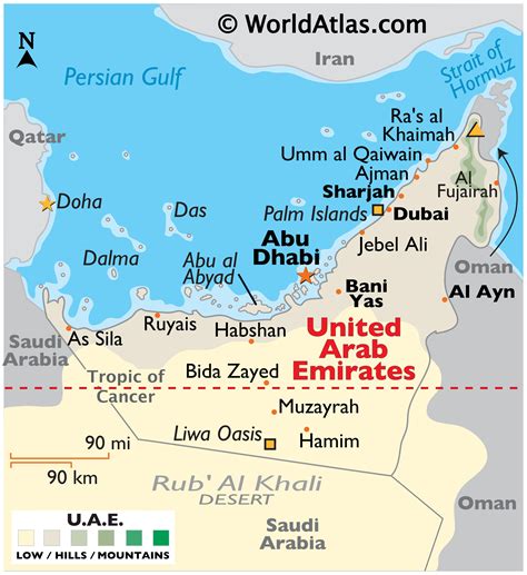 United Arab Emirates Map / Geography of United Arab Emirates / Map of United Arab Emirates ...