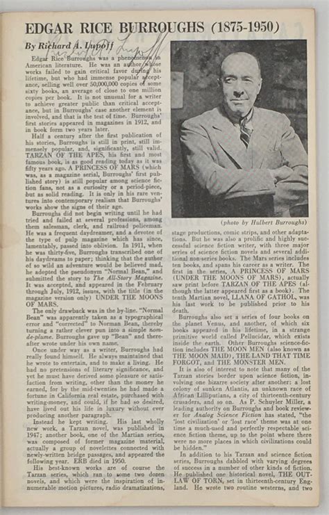 Edgar Rice Burroughs (1875-1950) [in:] Antiquarian Bookman. Vol. 32, no. 22. Special Edgar Rice ...