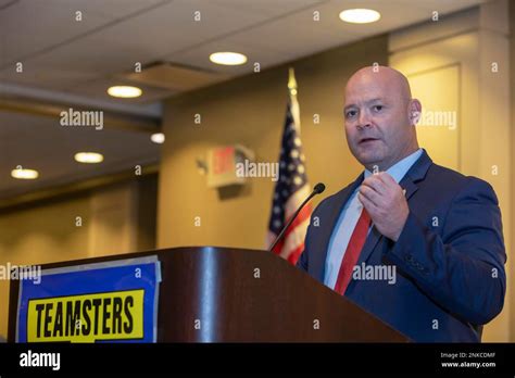 Chicago, Illinois, Teamster President Sean OBrien spoke to local union ...