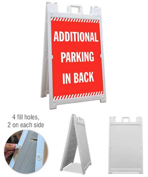 Additional Parking In Back A-Frame Sign - Claim Your 10% Discount