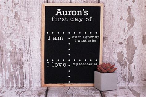 Reusable Back to School Chalkboard Sign Personalised Back to - Etsy