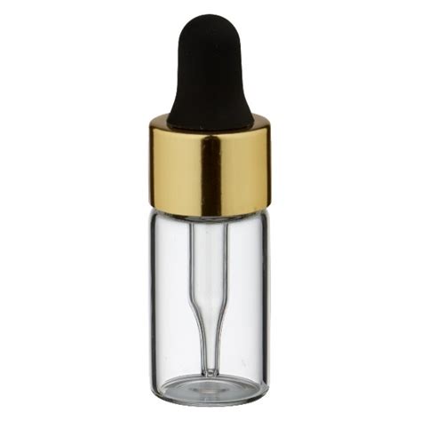 3ml mini dropper bottle created from clear glass