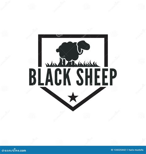 Vintage Black Sheep Logo Design Inspiration Stock Vector - Illustration ...