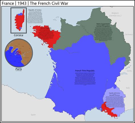 The French Civil War, 1943 : r/imaginarymaps