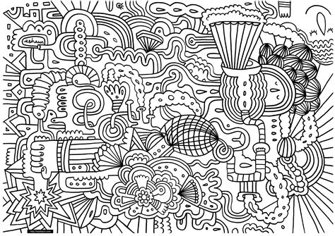 Doodling doodle art 1 - Doodles - Coloriages difficiles pour adultes