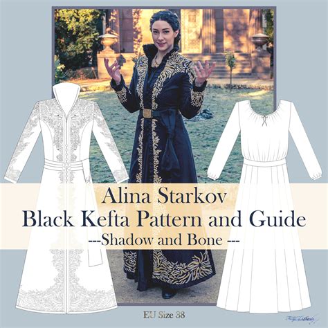 Shadow and Bone Alina Starkov Cosplay Black Kefta and Dress Embroidery ...