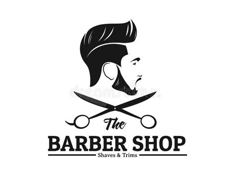 Men Barbershop Hairstylist Banner Logo Badge Vector Design Stock Vector - Illustration of ...