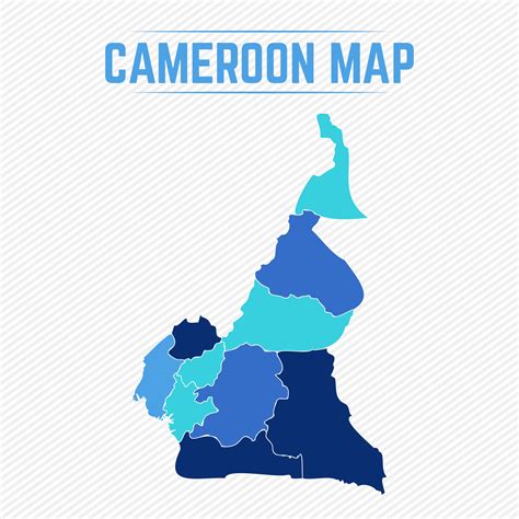 Cameroon Detailed Map With Cities 2292667 Vector Art at Vecteezy