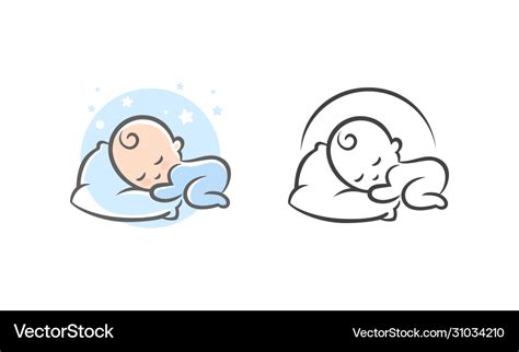 Baby sleep logo Royalty Free Vector Image - VectorStock