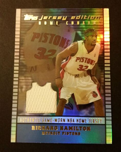 Richard Hamilton Pistons Connecticut 2003 Topps Jersey Edition Certified JG4