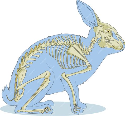 Premium Vector | Rabbit skeleton vector illustration