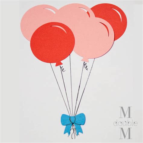 M double M: Balloon birthday card (DIY).